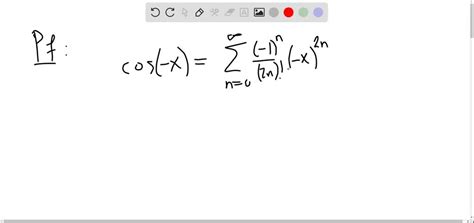 SOLVED:Use the Taylor series for cosx (see Problem 2 in Check Your ...