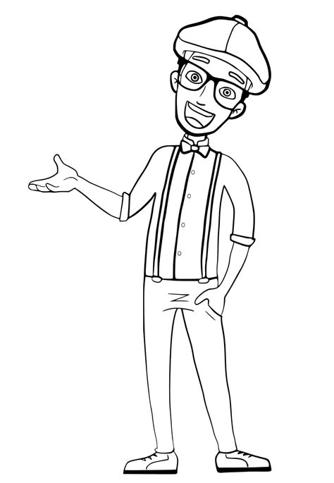 Happy Blippi coloring page - Download, Print or Color Online for Free