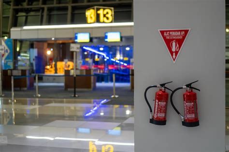 Premium Photo | Availability of fire safety equipment at the airport