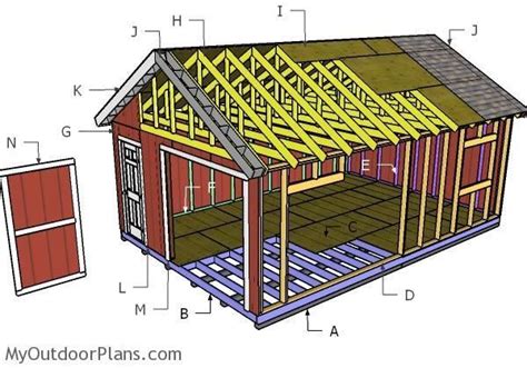 16x24 Shed With Loft Plans