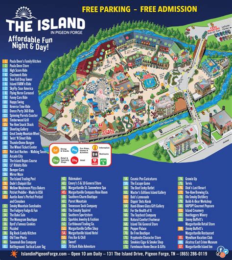 The Island Pigeon Forge Map - Sheri Dorolice