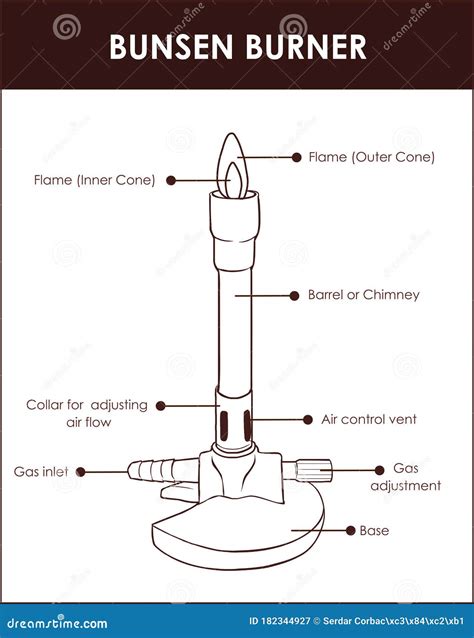 Labelled Bunsen Burner Diagram