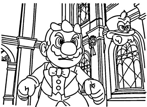 Mario and Luigi from Super Mario Odyssey Coloring Page - Free Printable ...