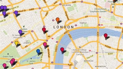 Map Of London Attractions Printable - Chlo Melesa