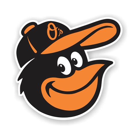 Baltimore Orioles Mascot Head Precision Cut Decal / Sticker