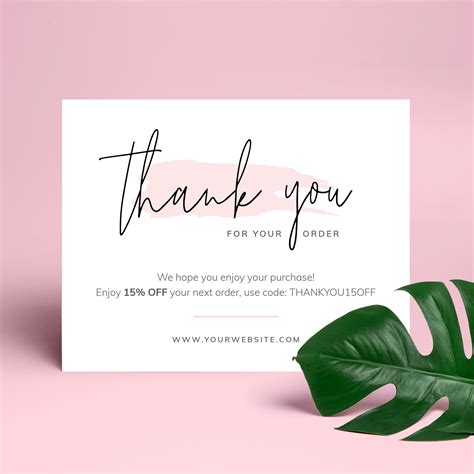 Customer Thank You Card - Business Thank You Cards - Watercolor