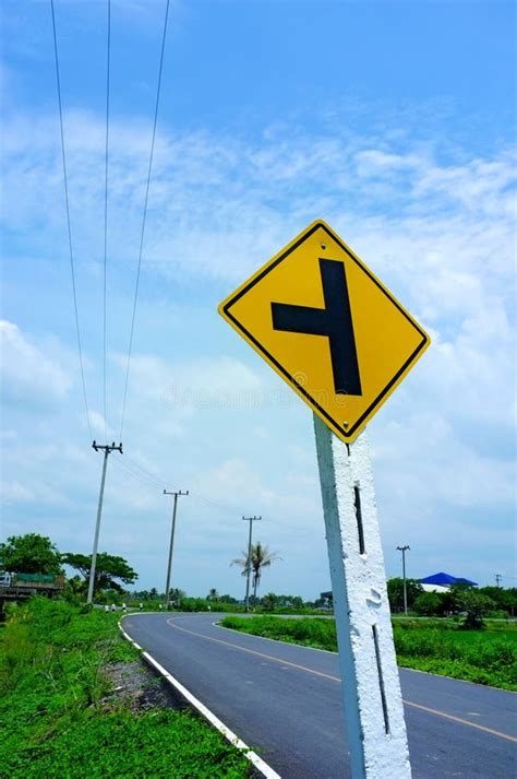 Country road and signs. stock photo. Image of nobody - 25503388