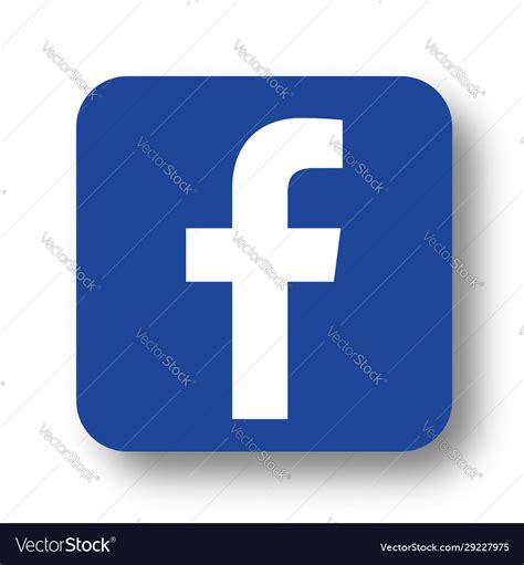 Facebook logo icon Royalty Free Vector Image - VectorStock