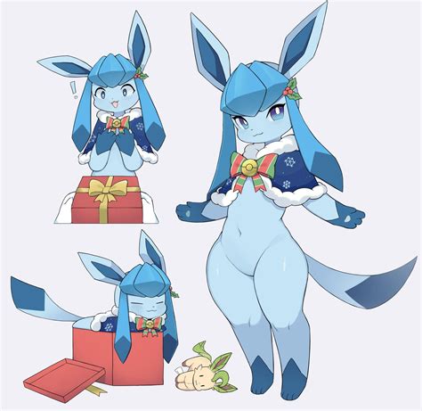 To celebrate Christmas I gift you this Glaceon art by Lighty : r/Eevee