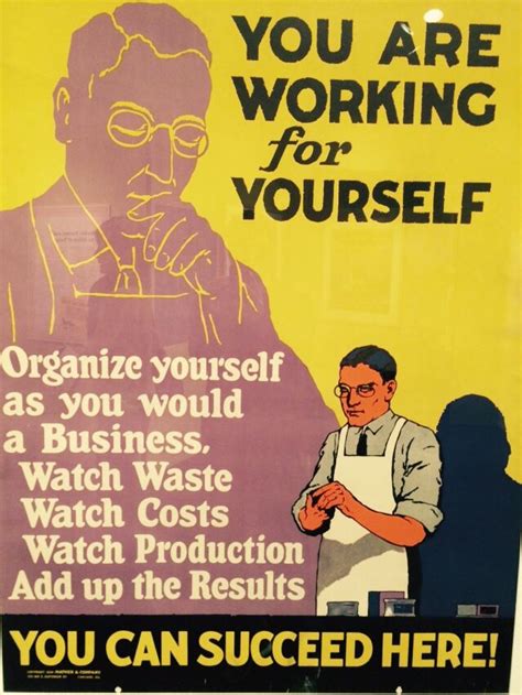 Mather Co Chicago Work Incentive Poster 1920s This Series Built