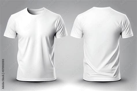 Ai Generated T Shirt Mockup White Blank T Shirt Front And Back Views ...