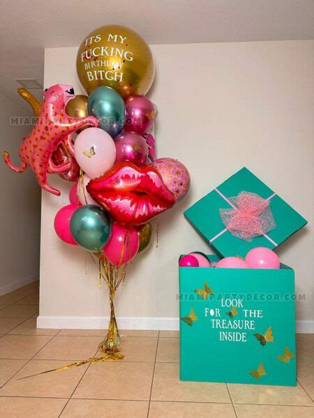 Perfect Surprise - Balloon Box - Miami Party Decor - Party Decorations ...