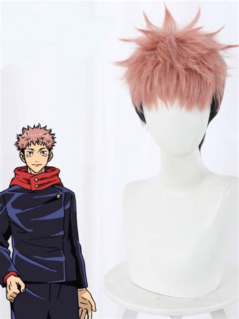 Anime Jujutsu Kaisen Yuji Itadori Cosplay Wig Hair-Takerlama | Cosplay ...