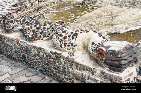 Ancient Aztec Snake Stone Statue Templo Mayor Mexico City Mexico. Great ...