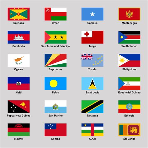 Set of flags of different countries in flat style. 23097073 Vector Art ...