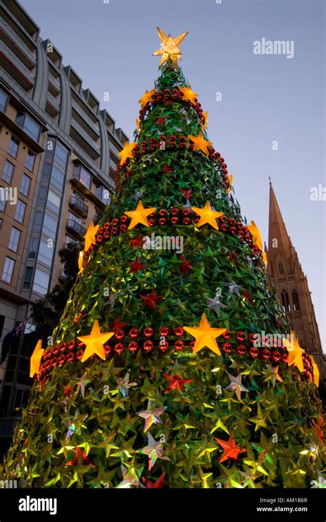 Christmas tree, Christmas decorations, Melbourne, Victoria, Australia ...