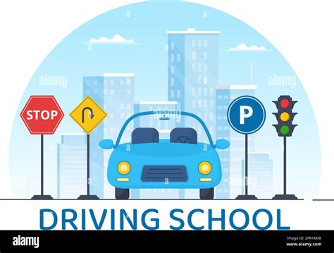 Driving School with Education Process of Car Training and Learning to ...