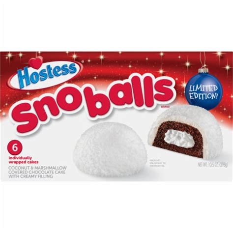 Hostess Limited Edition Holiday Sno Balls, 6 ct - King Soopers