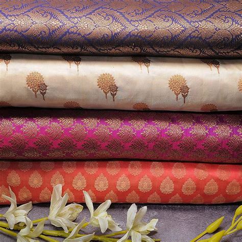 Buy Textile Treasures Benarasi cotton silk, raw silk, and tussar silk ...