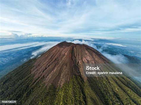 Aerial View Of Mount Slamet Or Gunung Slamet Is An Active Stratovolcano ...