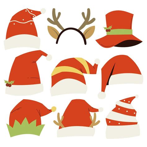 set of christmas hat vector 28203332 Vector Art at Vecteezy