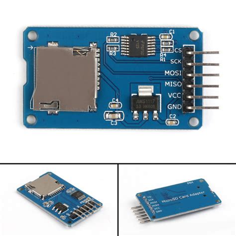 MICRO SD TF Card Module 6Pin Micro SD Card & SDHC High Speed Card Mini ...