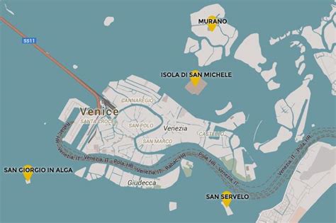 Venice Lagoon Islands Map