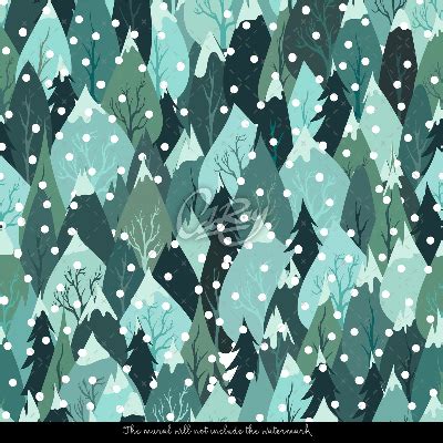 Snowy Hills Wallpaper, wall mural - ColorayDecor.com