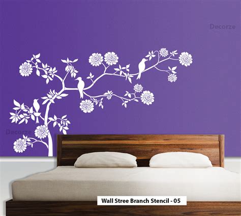 Nature Wall Tree branch wall art stencil, Large Wall tree stencil ...