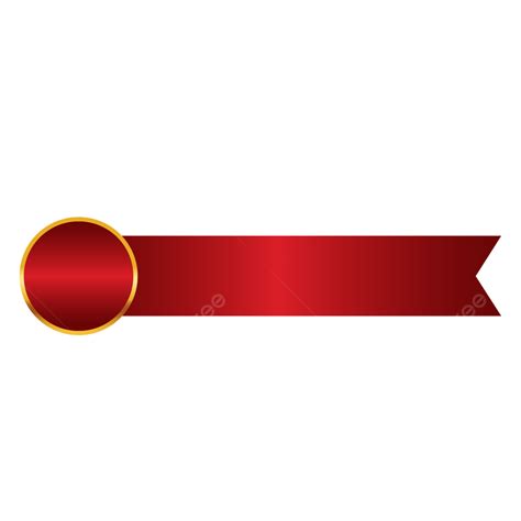 Red Banner Ribbon With Luxurious Golden Circle, Banner, Ribbon, Border ...