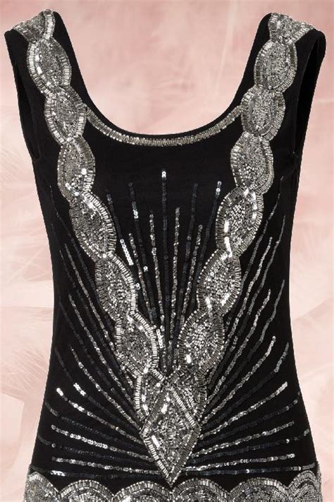 20s Zelda Flapper Dress in Black