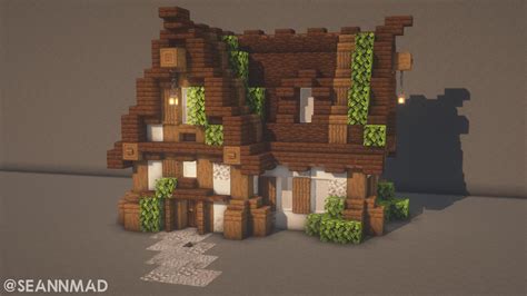 Simple spruce house I built! : Minecraft