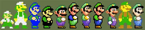 Luigi Pixel Sprites (1983-2002) by Mazecube24 on DeviantArt