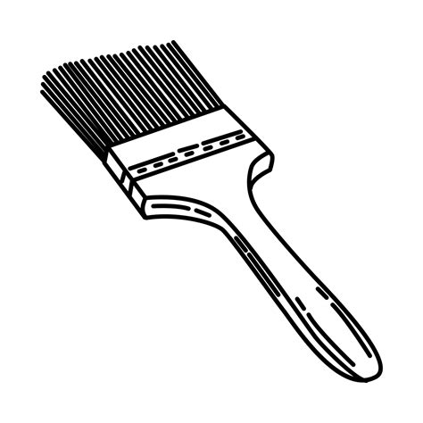 Paint Brush Icon. Doodle Hand Drawn or Outline Icon Style 4271958 ...