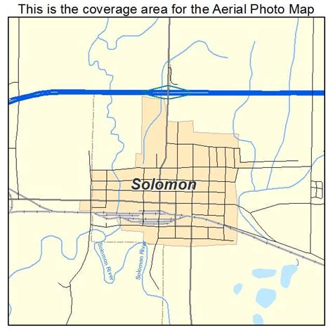 Aerial Photography Map of Solomon, KS Kansas