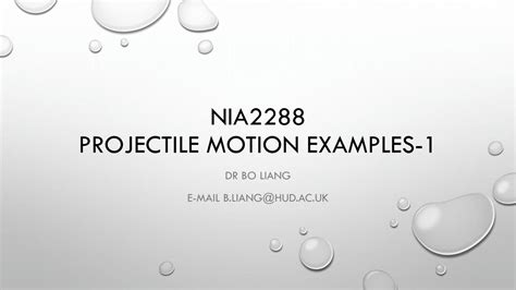 SOLUTION: Lecture 2 projectile motion examples 1 - Studypool