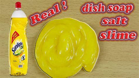 ONLY!! Dish Soap and Salt Slime , No Glue Dish Soap Slime , How to make ...