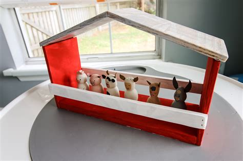 DIY wooden toy barn