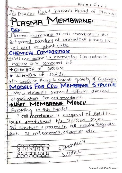 SOLUTION: Plasma membrane fluid mosaic model detailed - Studypool