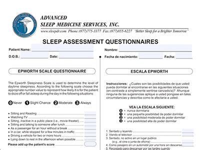 » Epworth Sleepiness Scale in English and Spanish