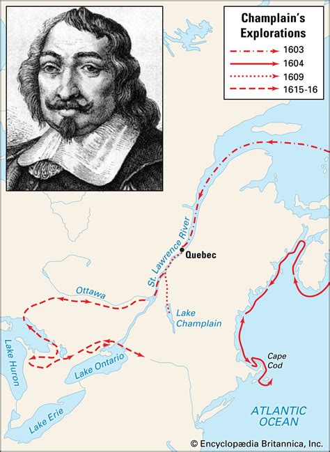 Samuel de Champlain | Biography, Route, Accomplishments, & Facts ...