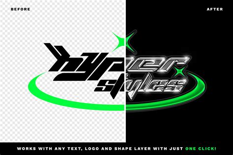 Y2K Chrome Logo / Text Effect Vol. 04 PSD Text Style | Hyperpix