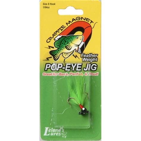 Leland Lures Crappie Magnet Pop-Eye Jigs - Chartreuse - Walmart.com ...