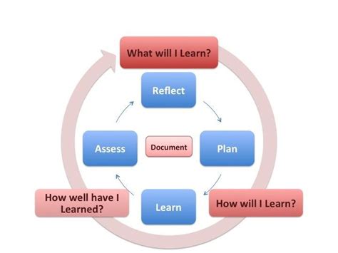 CPD cycle stages (in blue) and related professional behaviors ...