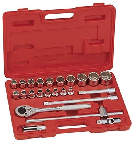 Socket Wrench Set Metric 12-point 1/2" sq.dr. 8-32mm 24pcs - Harbour Supply