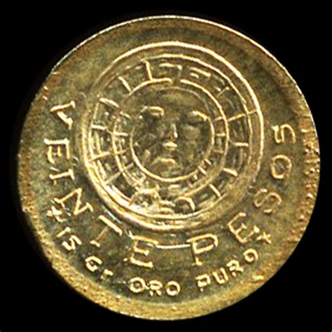 1959 Mexico Aztec Mini Gold Coin 8k (COI-9734)