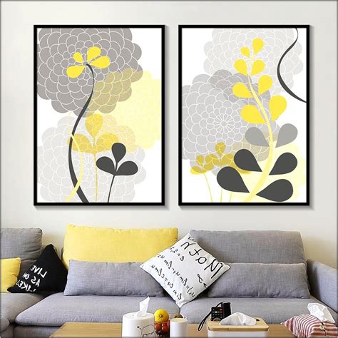 Grey Living Room With Yellow Wall - Living Room : Home Decorating Ideas ...