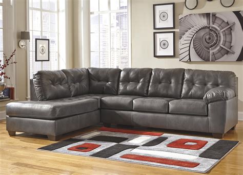 Signature Design by Ashley Alliston DuraBlend® - Gray Sectional w/ Left ...