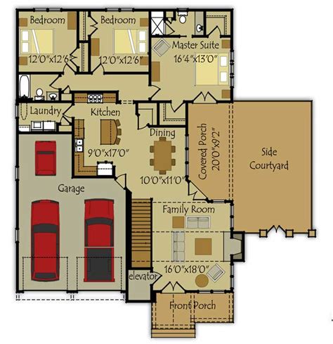 Small Single Story House Plan | Fireside Cottage