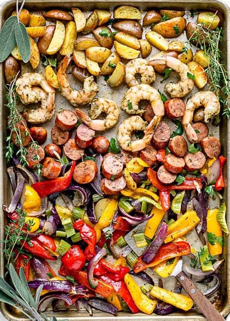 Shrimp and Sausage Sheet Pan Dinner | Recipe | Sheet pan dinners, Sheet ...